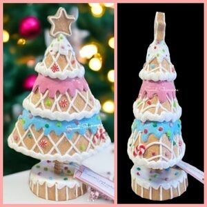13" Cupcakes & Cashmere Pastel Sugar Icing Gingerbread Tree Star Peppermint New